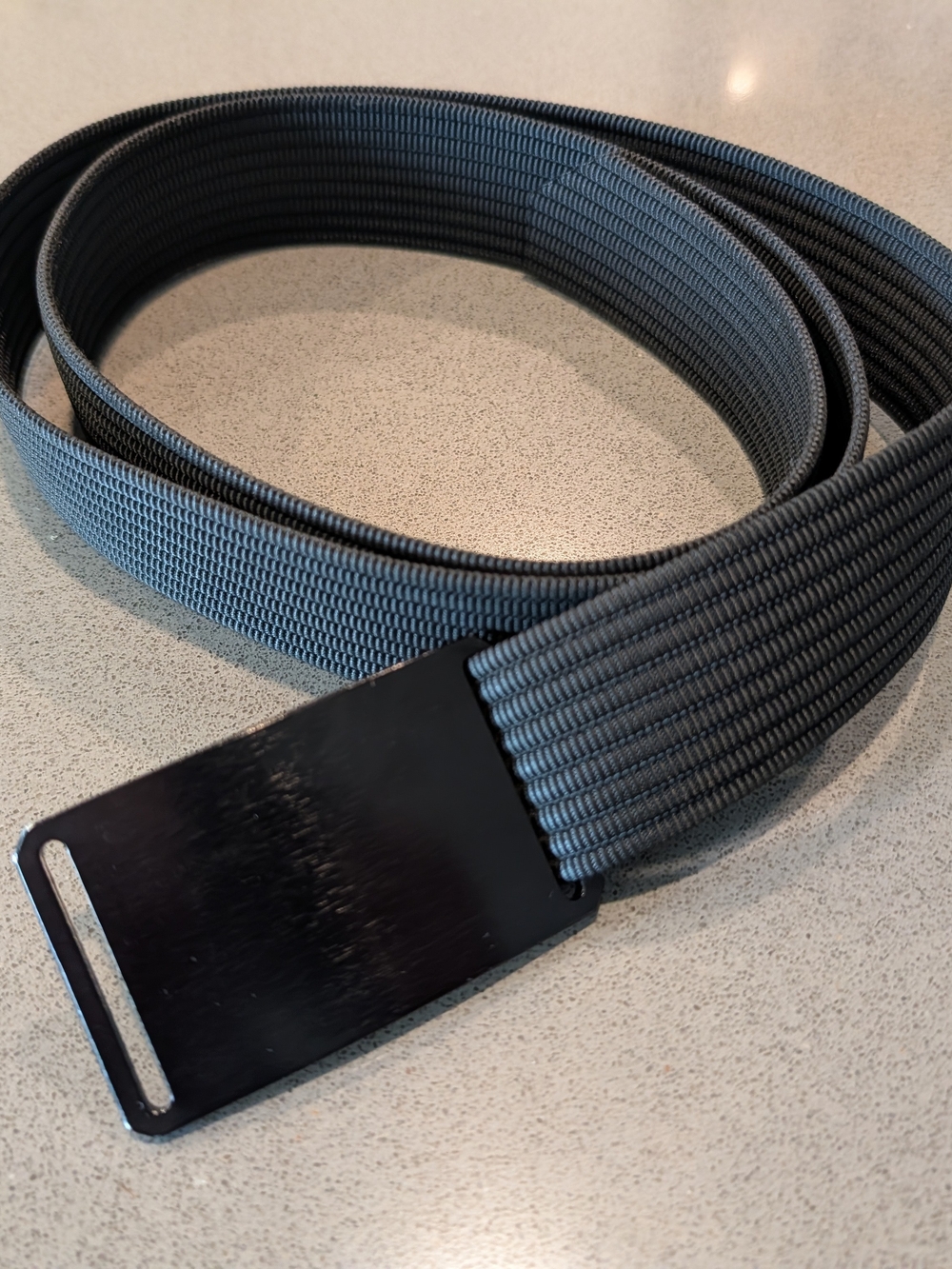 Grip6 Men's Web Belt with Black Metal Buckle - Black